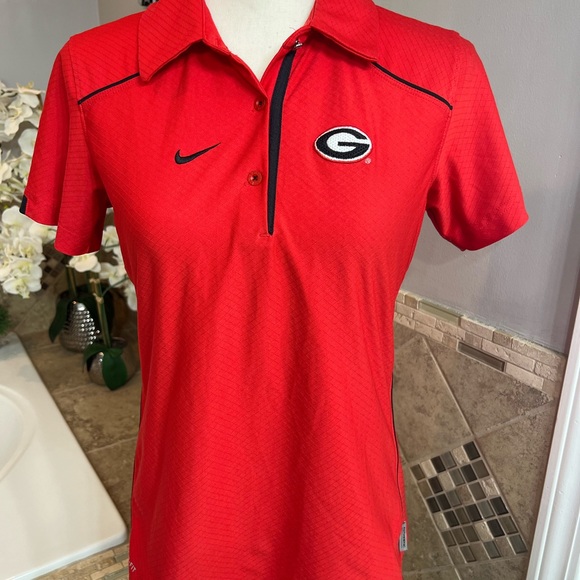 Nike Women's Red Performance GA Polo - Picture 1 of 10